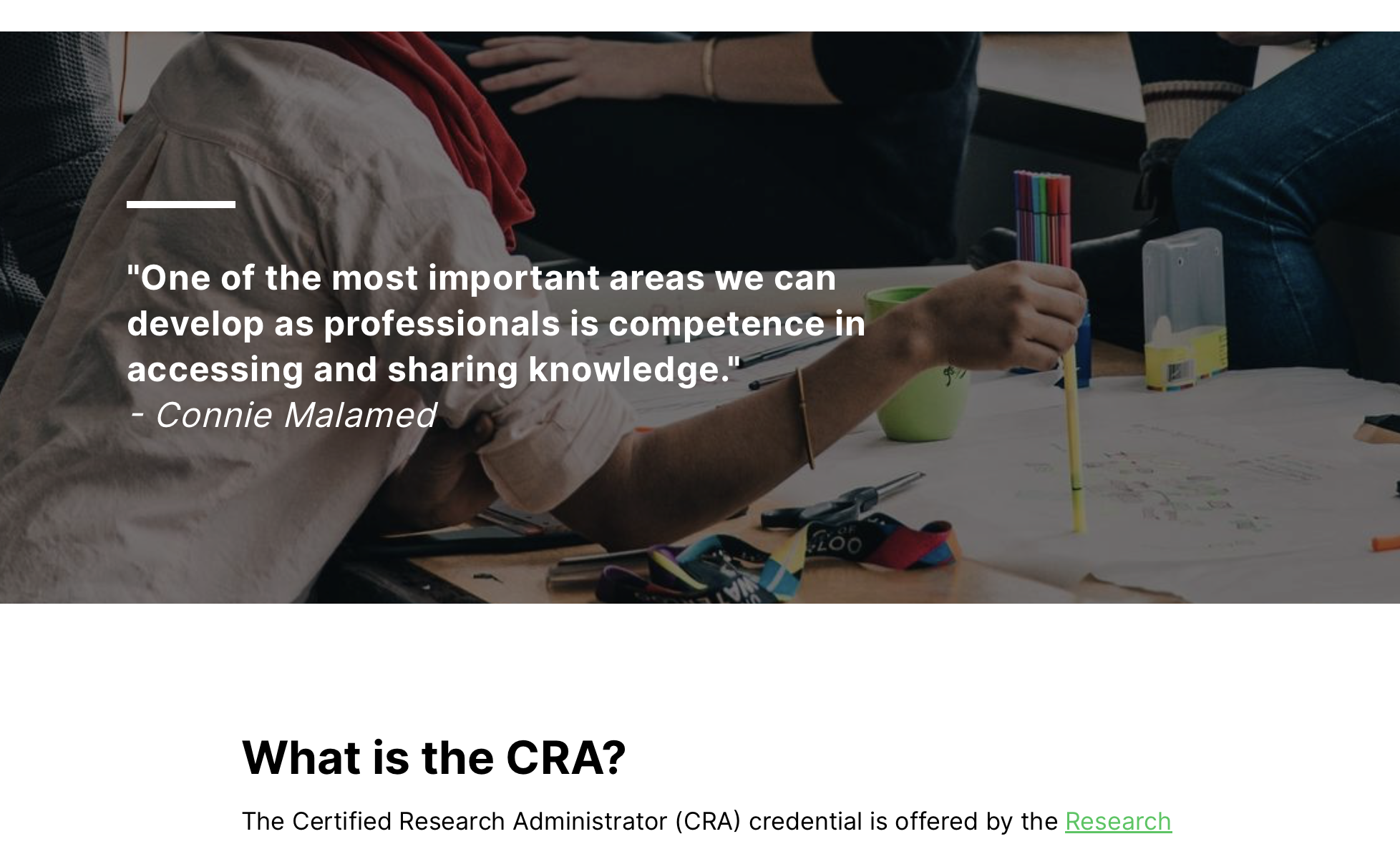 Screenshot of CRA micro lesson.