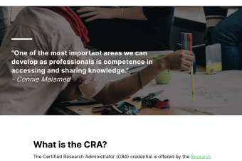 Screenshot of CRA micro lesson. 